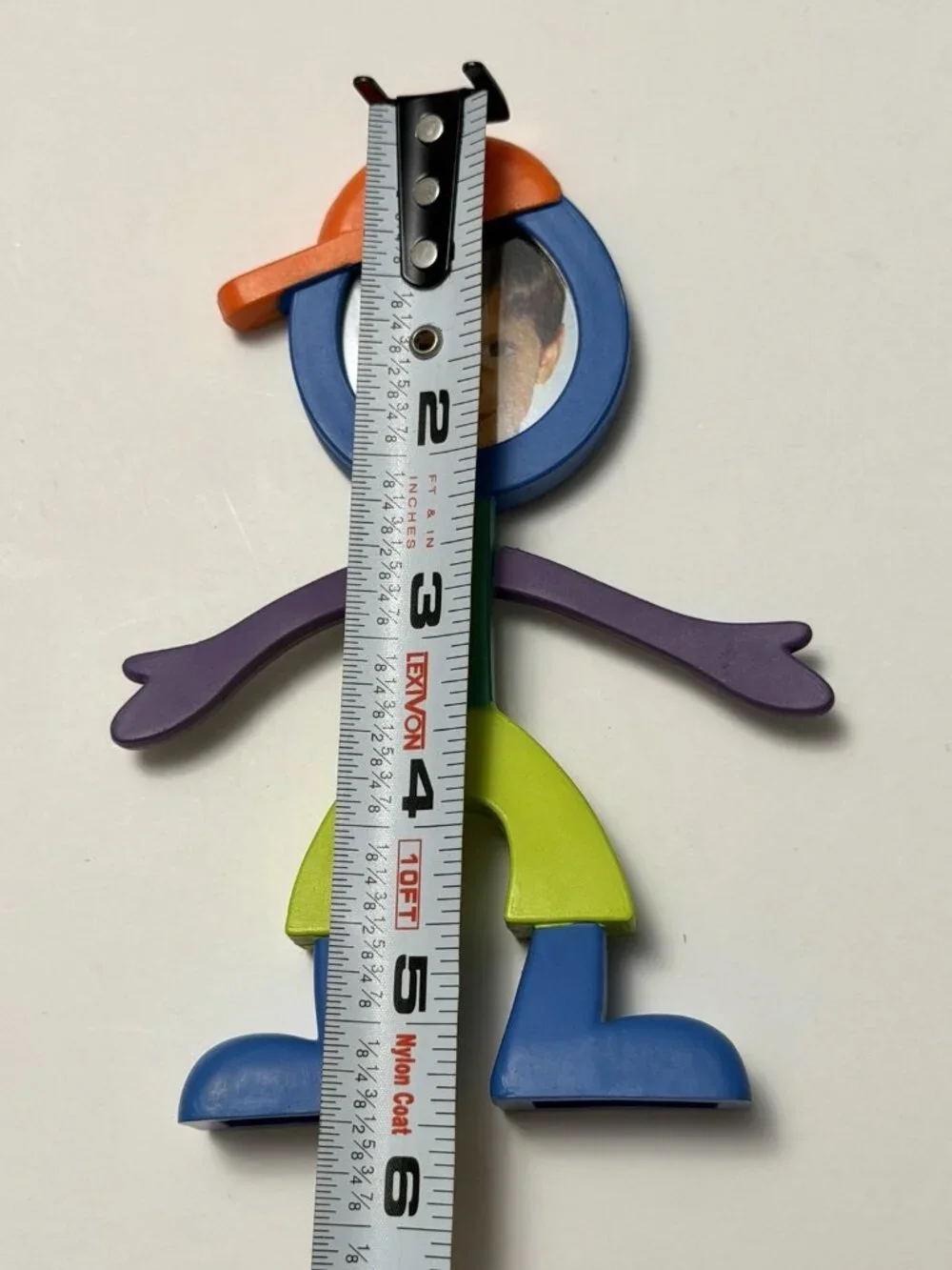 CBS Designs 1999 Vintage Flexo Buddies Man Boy Photo Frame Bendable Figure 90's